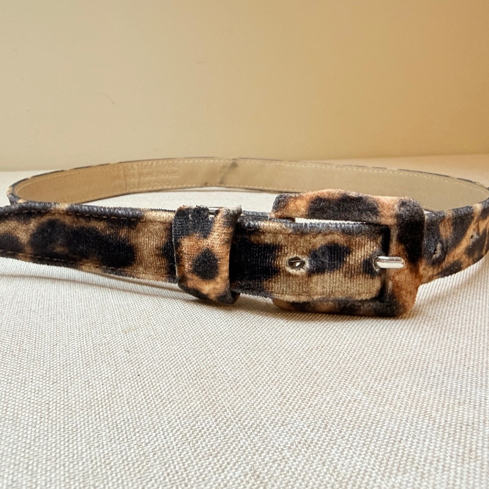 Urban Outfitters Leopard Faux Hair Belt Size S